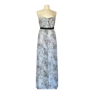 BCBG Max Azria Strapless Gown Light Dove Combo Size 4